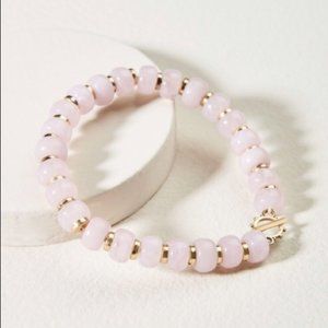 Stella & Dot Modern Bohemian Beaded Stretch Bracelet- Blush